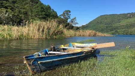 A rowing boat on Laguna Brava