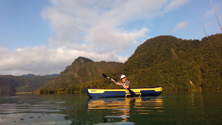 A kayak on Laguna Brava